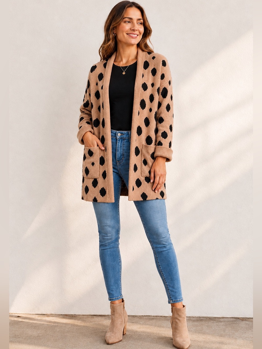 Popular & New Without Tags! Women's Warm and Thick, Leopard Cardigan- Size Large